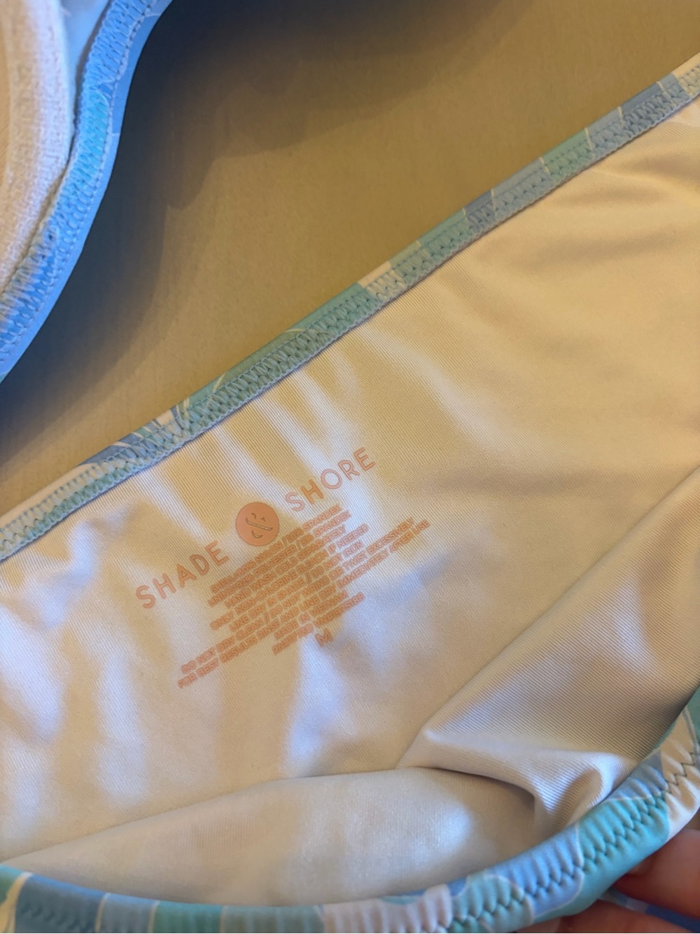 Classic Two-Piece Women's Swim Set in Aqua Floral - Picture 3 of 3
